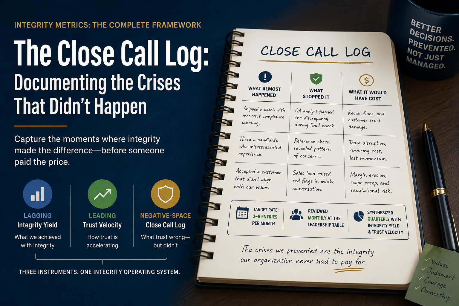 The Close Call Log: Documenting the Crises That Didn't Happen